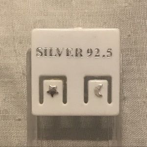 Sterling Silver Moon & Star Earrings