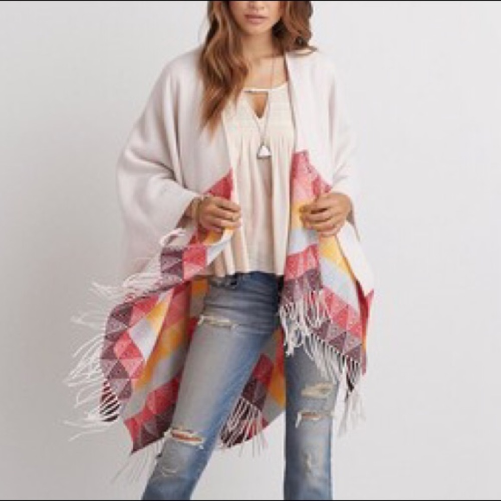 NWT AE Outfitters Patterned Poncho