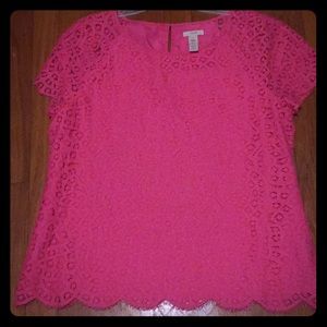 Pink lace blouse