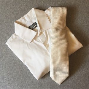 ⚡️: White/Cream • Oblique Striped • Tie