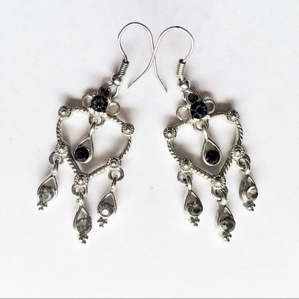 Rhinestone chandelier earrings
