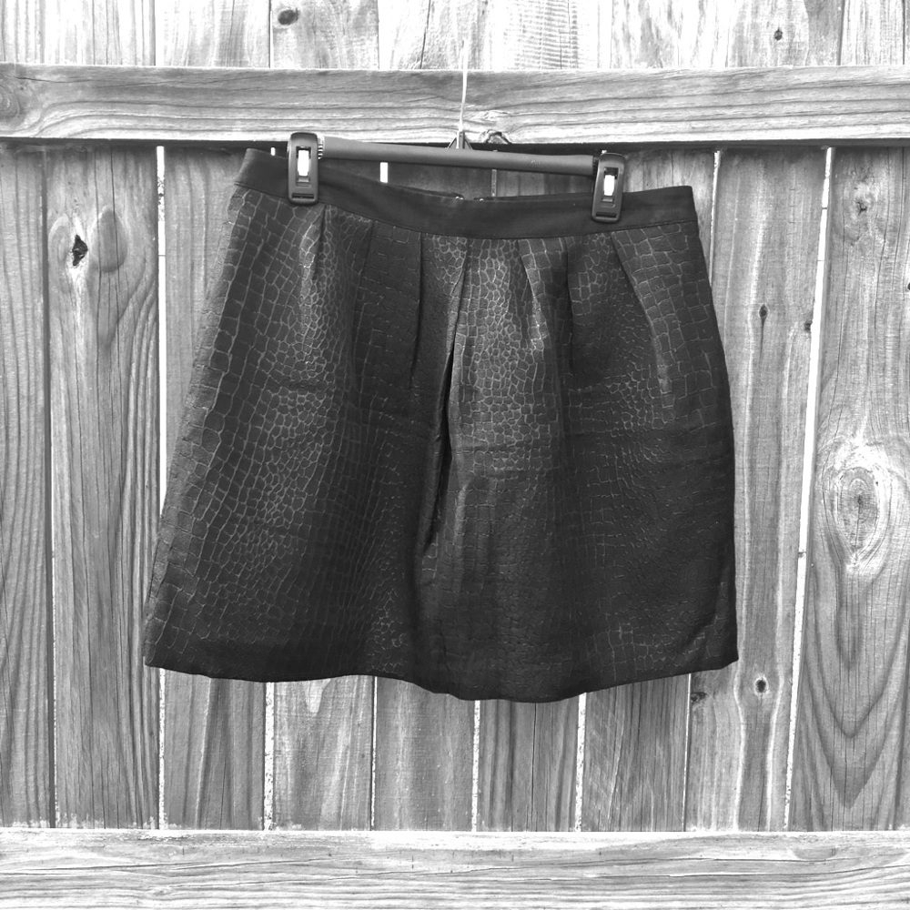 Black snake skin skirt NWOT