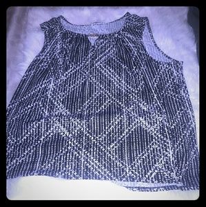 Black & white business casual top