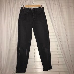 brandy melville high waisted knee cut jeans