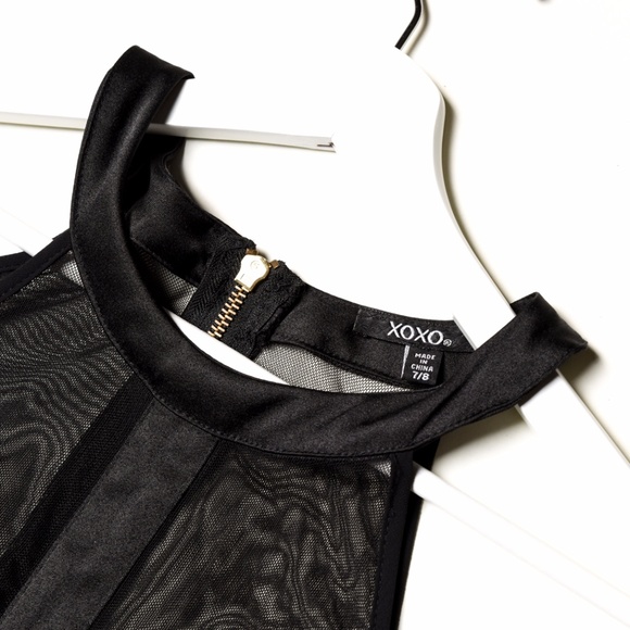 XOXO Elegant Womens Black Little Halter Dress - Picture 3 of 8