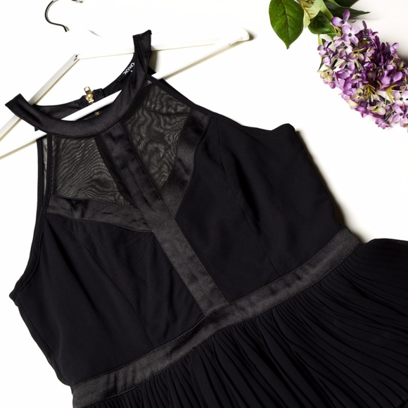 XOXO Elegant Womens Black Little Halter Dress - Picture 2 of 8