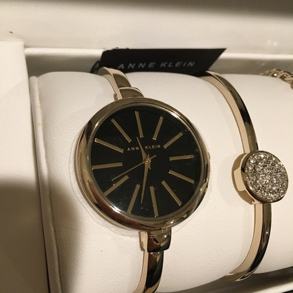 Anne Klein Swarovski AK 1470GBST gold tone watch main image 4
