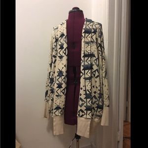Ecote Urban Out. Cream Tribal Cardigan