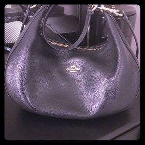 Coach Black Leather Harley Shoulder Bag