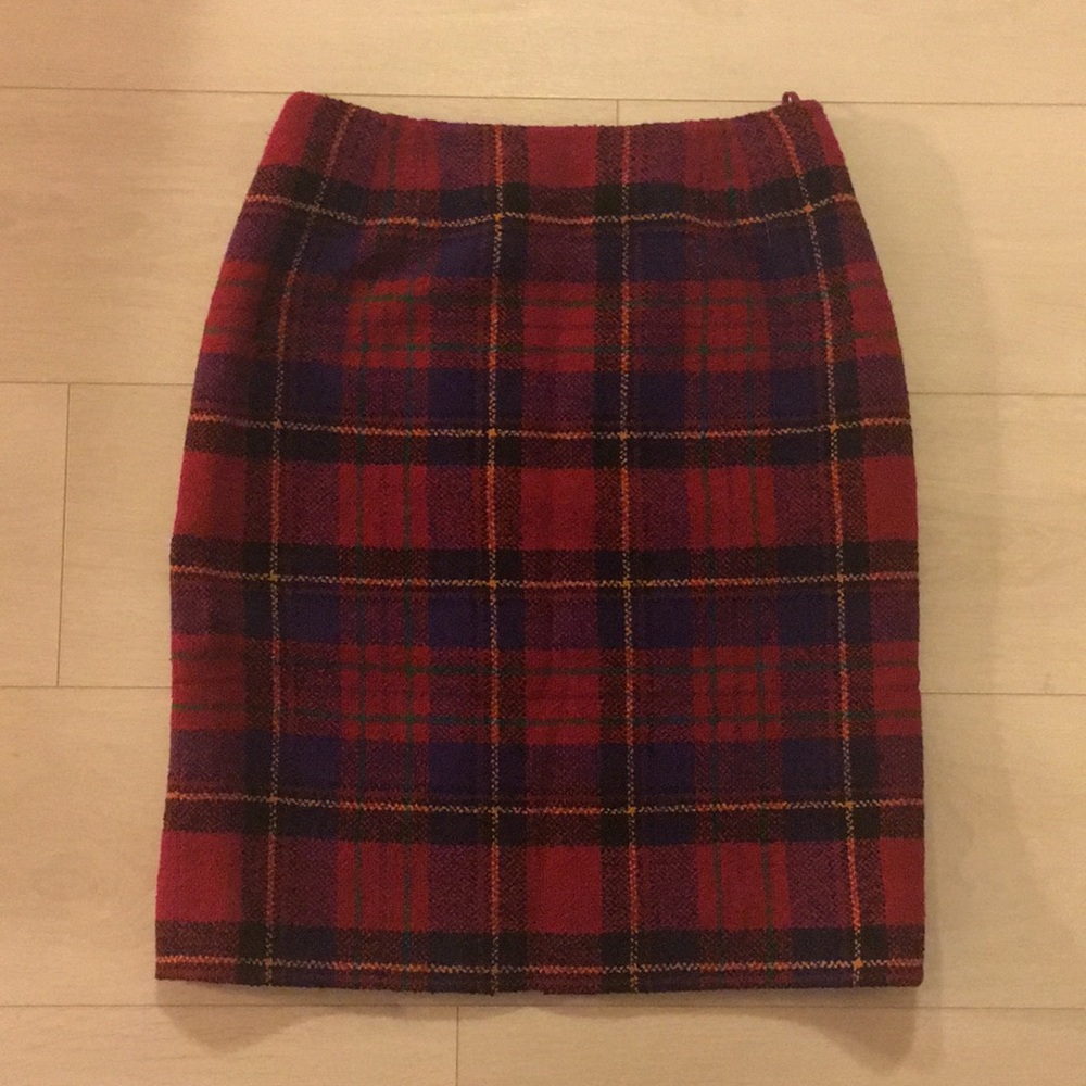 vintage emanuel ungaro tartan plaid skirt