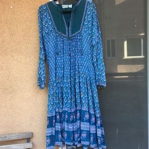 1970s Indian Cotton/ Gauze Dress