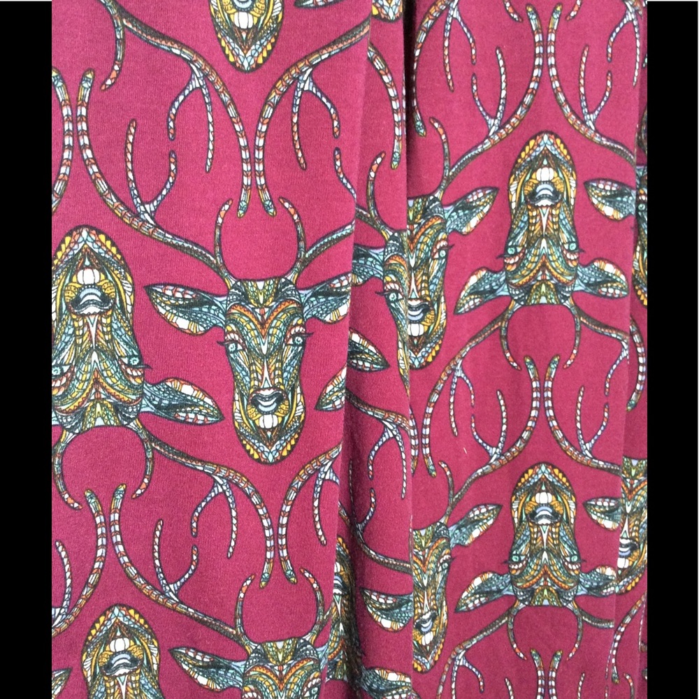 Lularoe Madison Skirt SUPER RARE Mosaic Deer