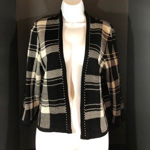 Liz Claiborne Black and White Cardigan
