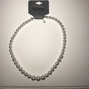 Faux pearl necklace