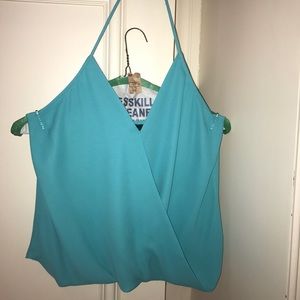 Olivaceous Teal Halter top
