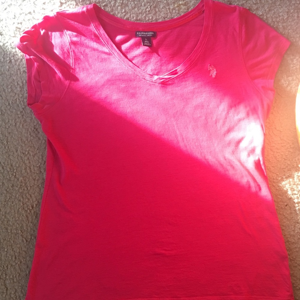 Pink Polo Shirt Top