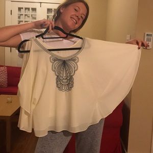 White embroidered blouse