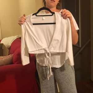 American apparel white crop top