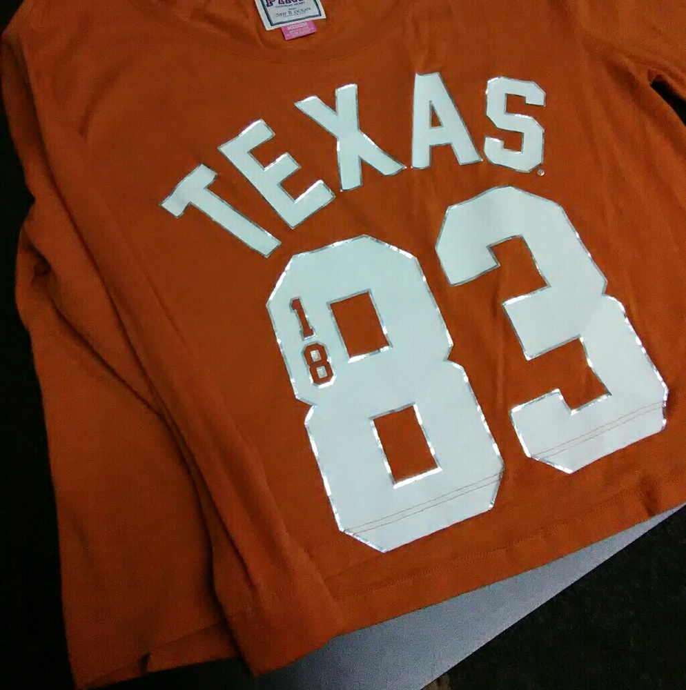 Texas UT long sleeve cropped tee