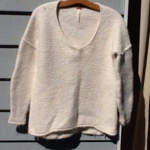 Free People Alpaca White Sweater