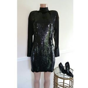 💕Stunning Black Sequin and Beaded Beauty💕