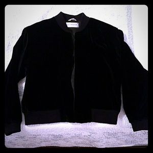 Liz Claiborne Petites velour bomber jacket
