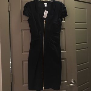 Black Bodycon Front Zip dress from Cache