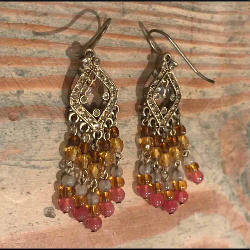 Beaded chandelier earrings