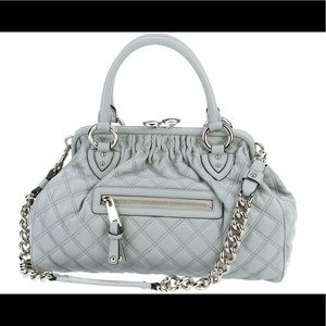 Marc Jacobs Quilted Mini Stam White Leather