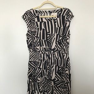 Loft striped crepe dress