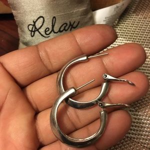 Silver hoop earrings