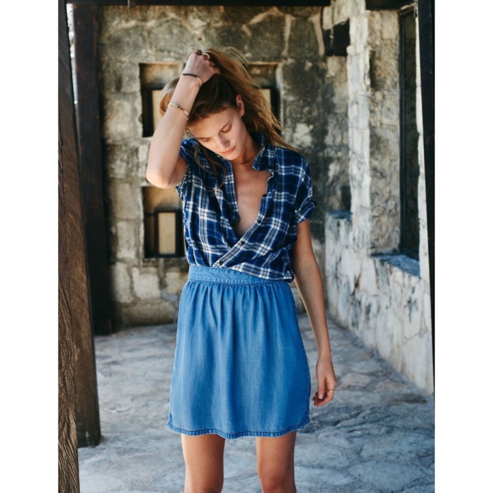 Madewell Chambray Skirt