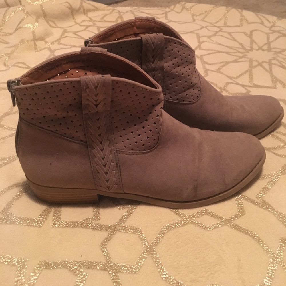 Tan booties
