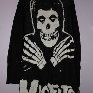 Misfits Goth Skull Cardigan