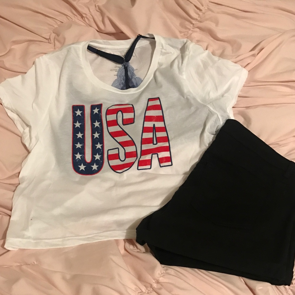 Aeropostale USA Crop Tee 4th of July!