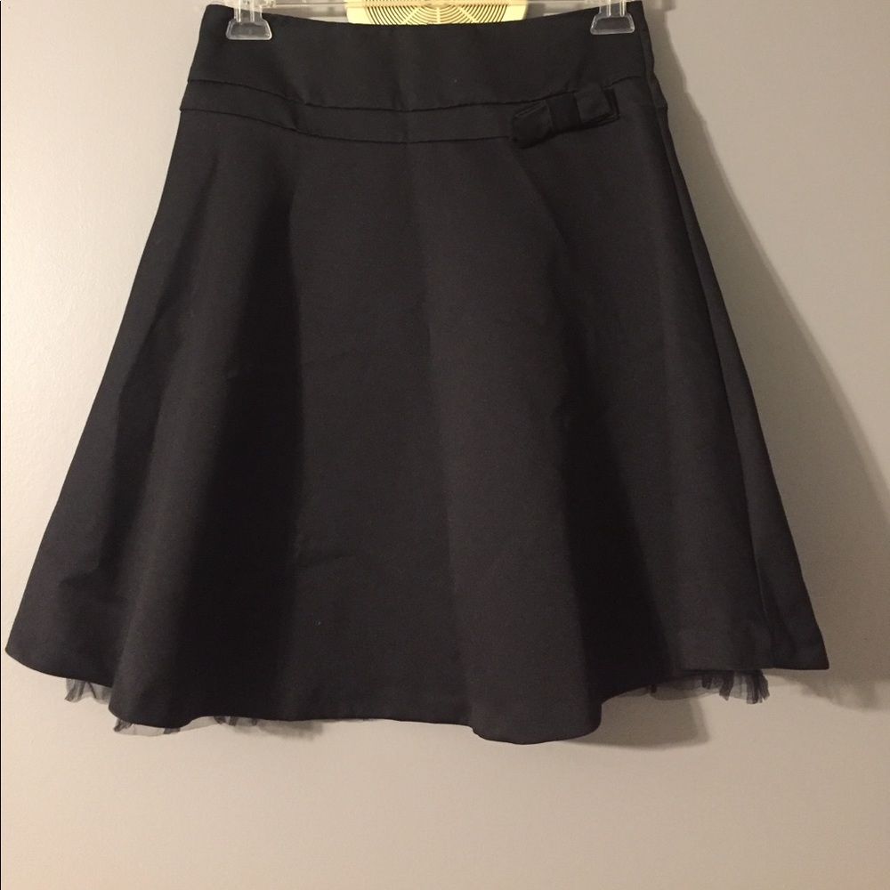 Black Silk-like Skirt
