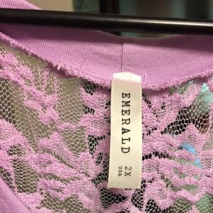 Purple lace long sleeve top, wore once