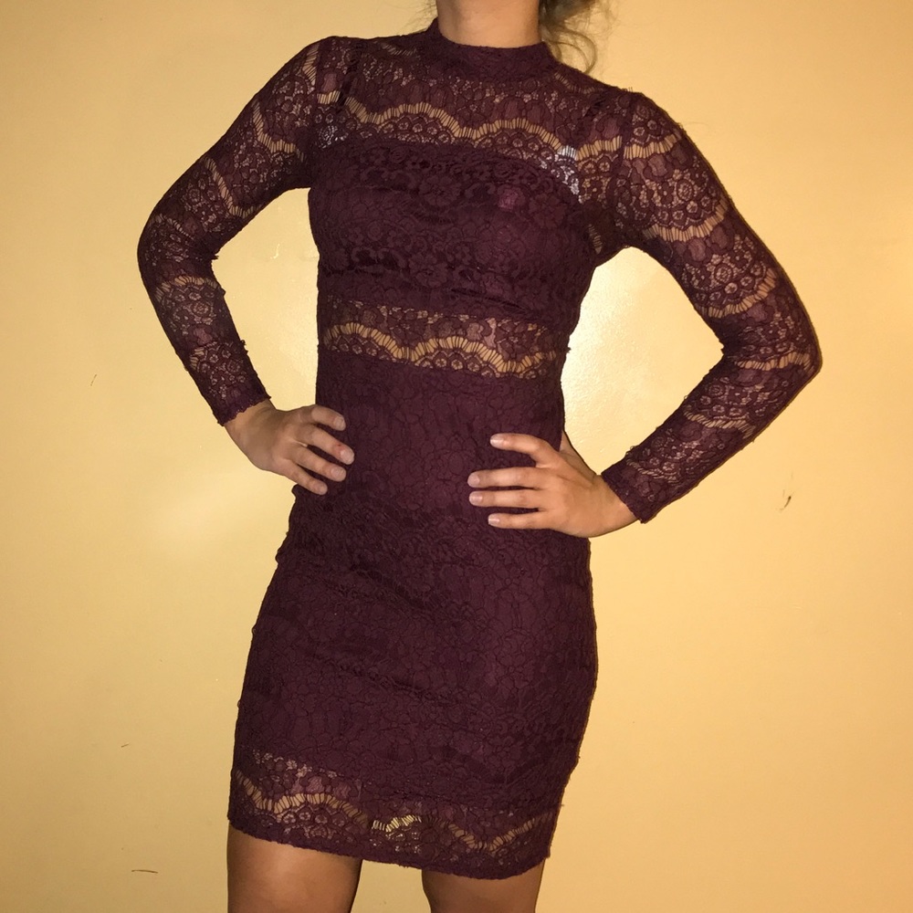 Charlotte Russe Lace Burgundy dress