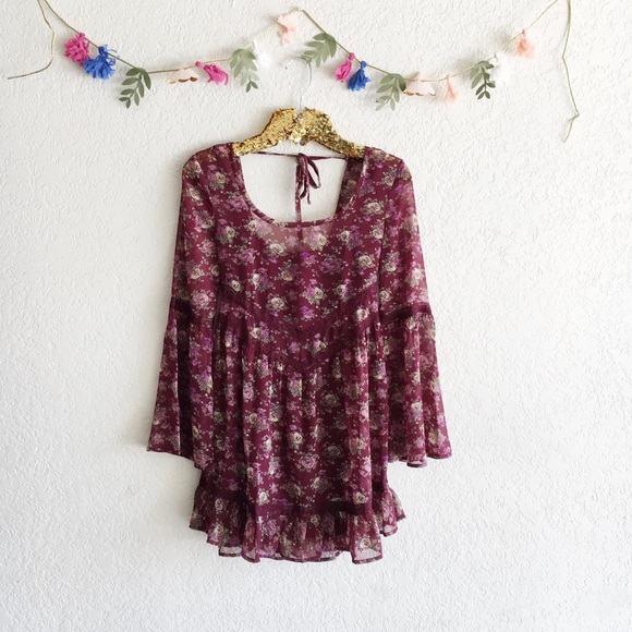 American Rag Dresses & Skirts - American Rag Floral Sheer Boho Dress