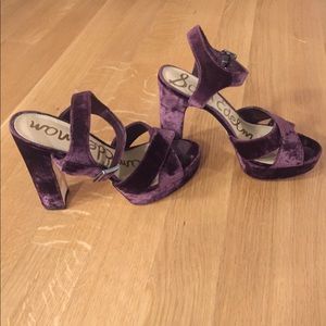 Sam Edelman Arlene Platform Velvet Sandals