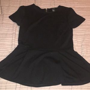 Black Peplum Top