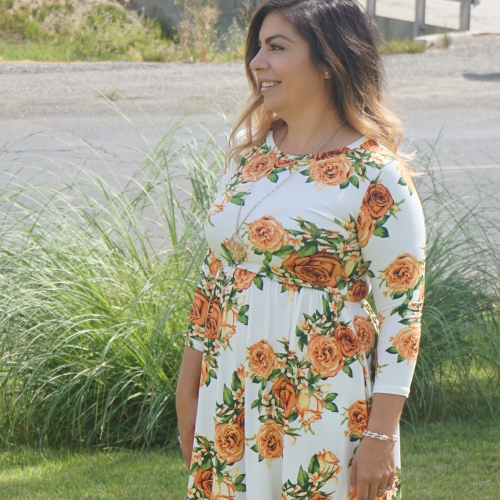 Ivory floral maxi