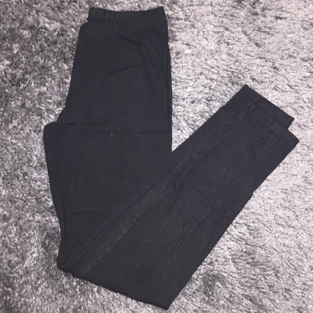 Black Snakeskin Leggings