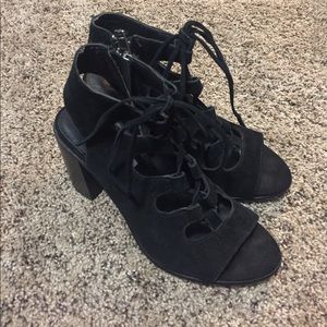 Steve Madden laced platform heels
