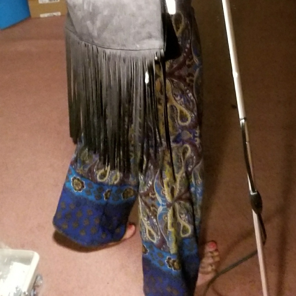 SUEDE crossbody FRINGE BAG