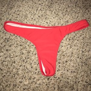 Red thong bikini bottoms