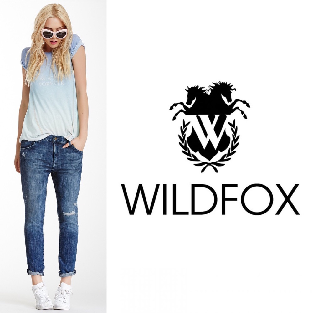 Wildfox distressed skinny jeans size 25