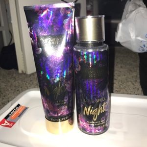 VS lovespell night lotion and spray