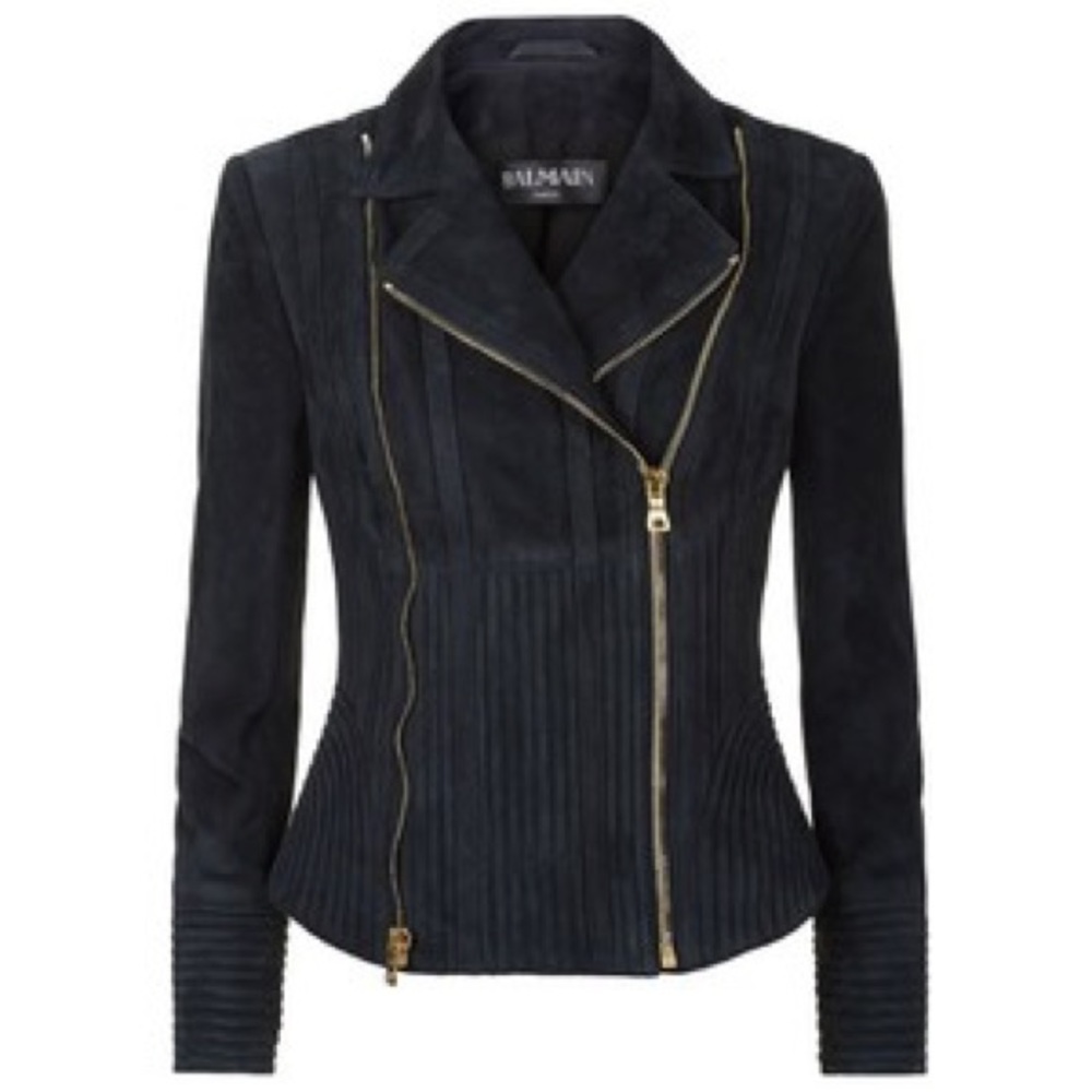 SOLD!!! Balmain suede moto jacket
