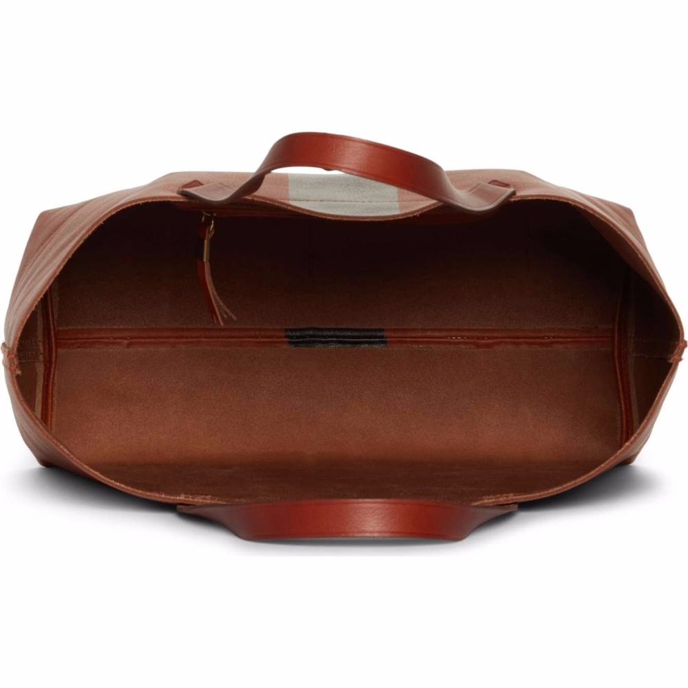madewell // cognac striped transport bag - Picture 5 of 8